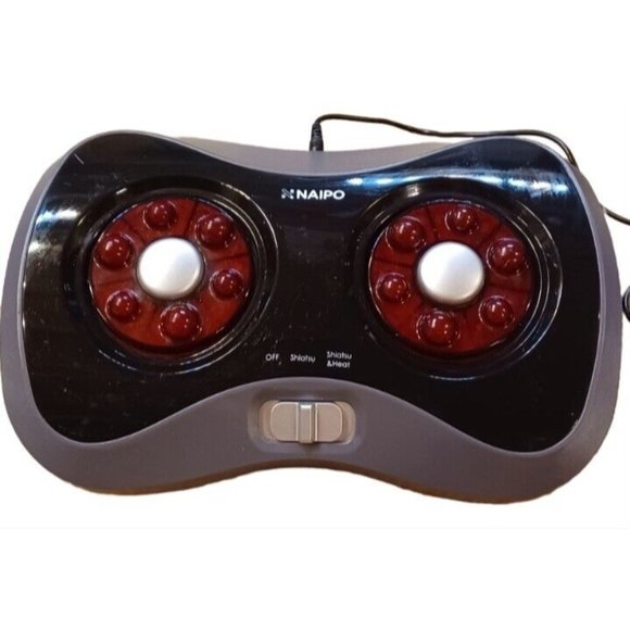 NAIPO SHIATSU FOOT MASSAGER with Heat Black & Gray 8 in L X 12 in W - Picture 1 of 8